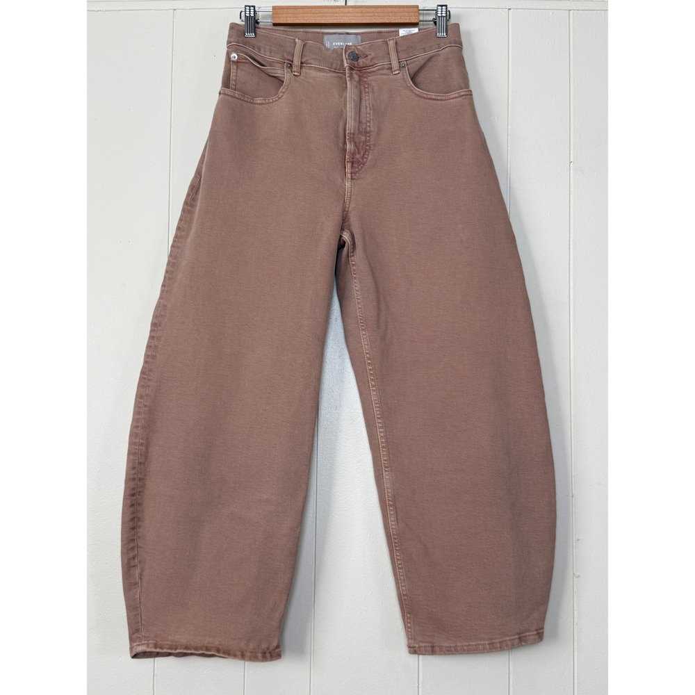 Everlane Barrel Jeans in Mauve Brown